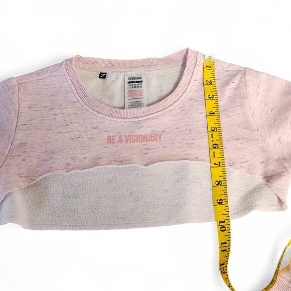 Gymshark Womens Super Cropped Pullover Sweater, Bolero, Pink, Heathered, Small - Picture 5 of 6